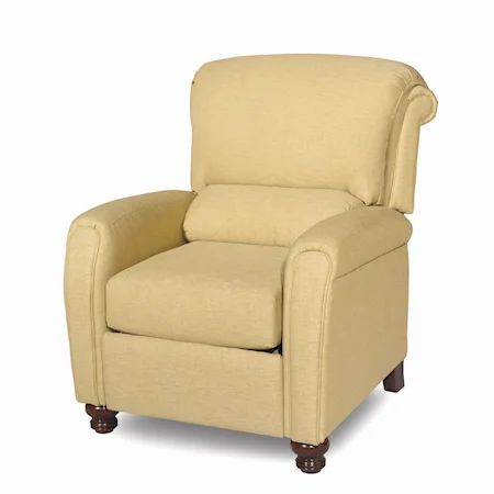 Transitional Recliner with Rolled Back and Track Arms